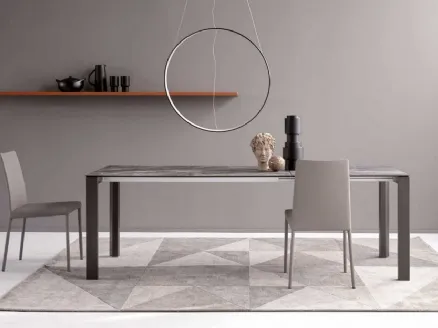 Tavolo con piano effetto marmo Absolute Up di Sedie Brianza