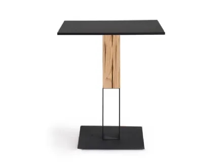 Tavolo con base in acciaio verniciato e legno e top in laminato Acqua Alta Bistrot di Colico