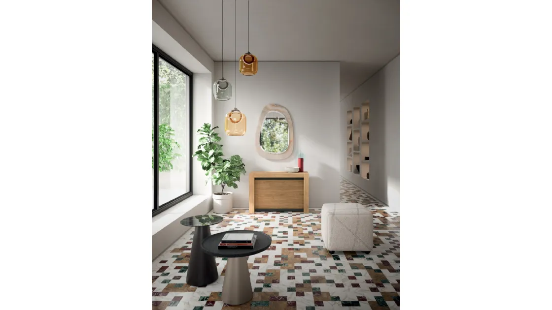 Consolle A3 allungabile in Rovere dotata di 5 prolunghe incorporate nella struttura di Ozzio