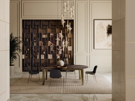 Tavolo allungabile Etro XXL in SuperMarmo di Bontempi