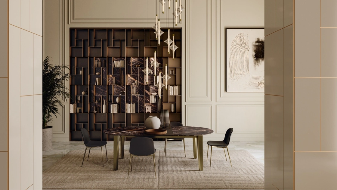 Tavolo allungabile Etro XXL in SuperMarmo di Bontempi