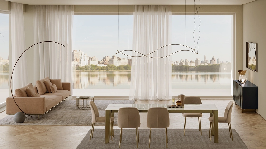 Tavolo allungabile Etro XXL in SuperMarmo di Bontempi