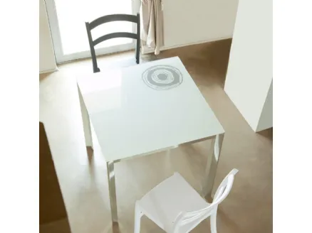 Tavolo allungabile in cristallo Ascanio di Ponti Terenghi