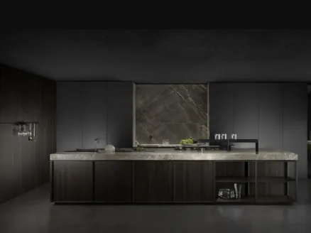 Cucina Design con isola Kuadra 01 di Key Cucine