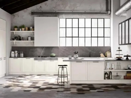 Cucina Moderna angolare con penisola Frame Charme 1 di Nova Cucina