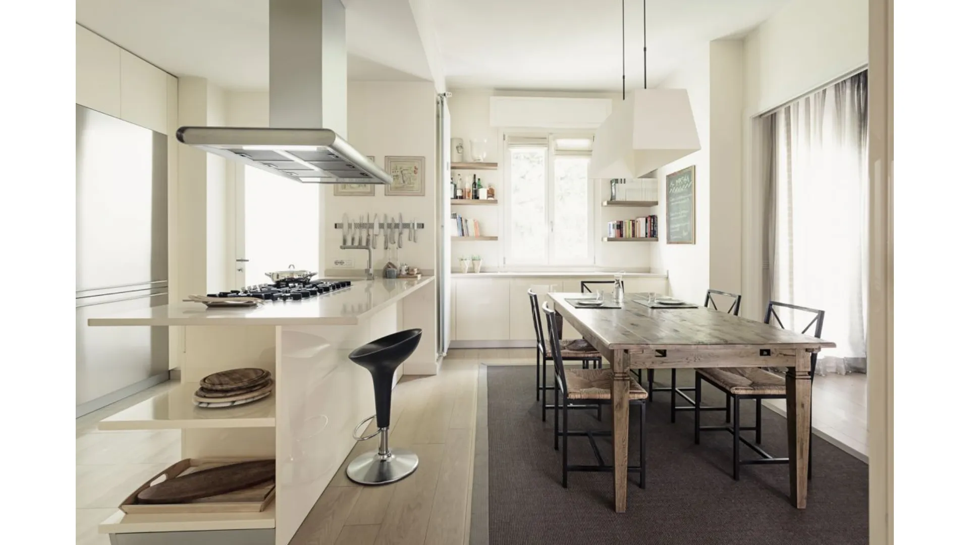 Living Area and Kitchen