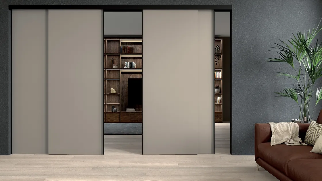 Porta per interni scorrevole ESP Fusion in bilaminato di Guzzini & Fontana