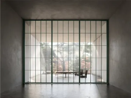 Porta per interni Japo Rototraslante in vetro e alluminio di ADL