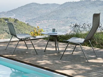 Poltrona Lounge Zebra Knit 2 versioni struttura alluminio rivestita tessuto senza cuciture di Fast