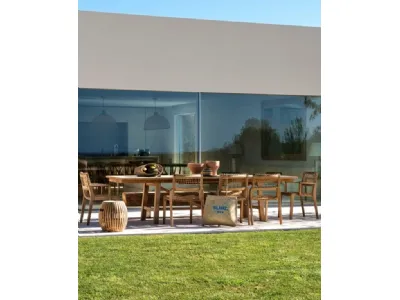Tavolo rettangolare allungabile e Sedie Synthesis in teak di Unopiu