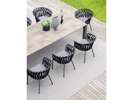 Tavolo allungabile con top in HPL e struttura in alluminio Dolmen di Varaschin